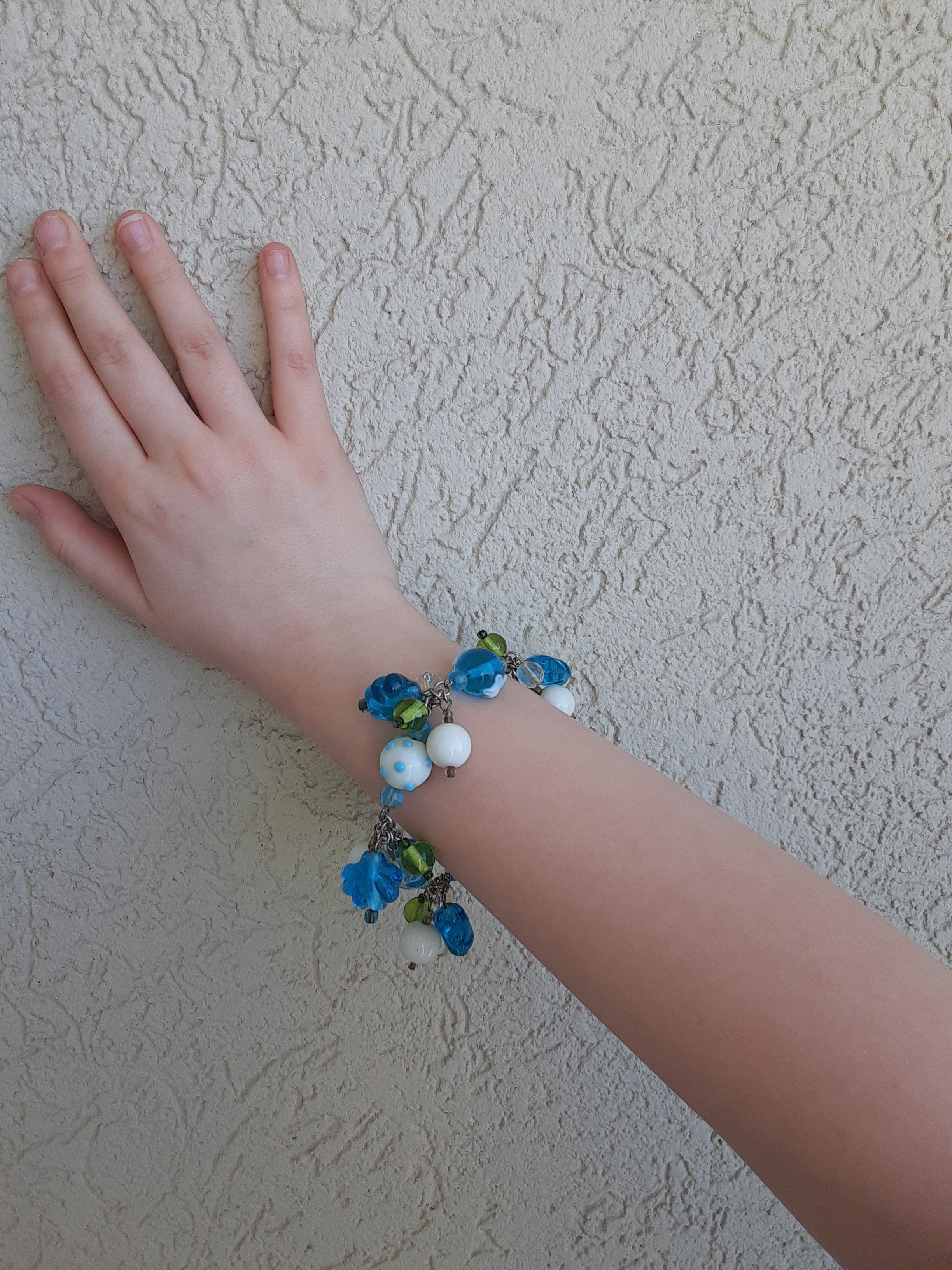 Isle of Palms Hand Crafted Glass Bead Bracelet