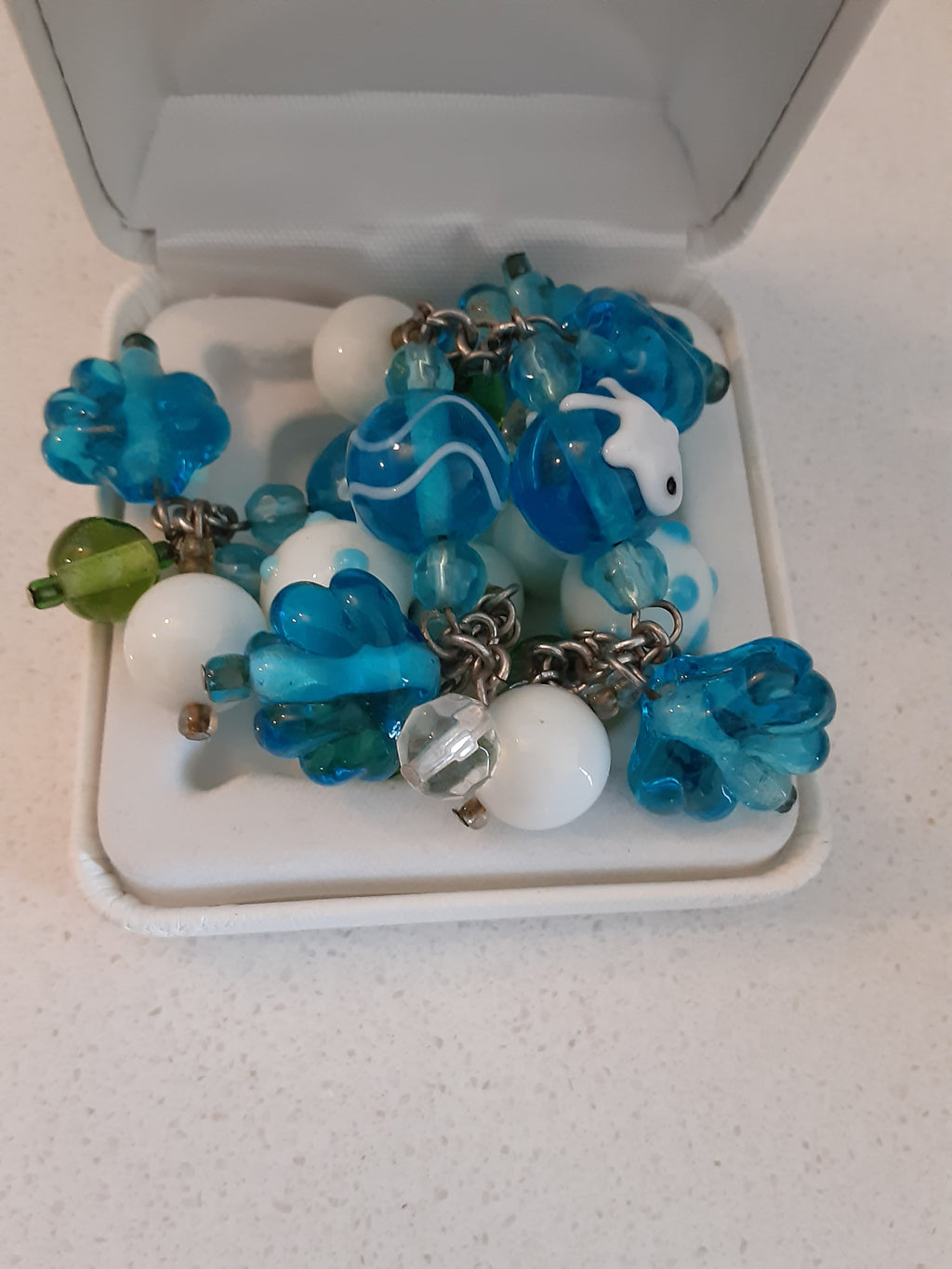 Isle of Palms Hand Crafted Glass Bead Bracelet