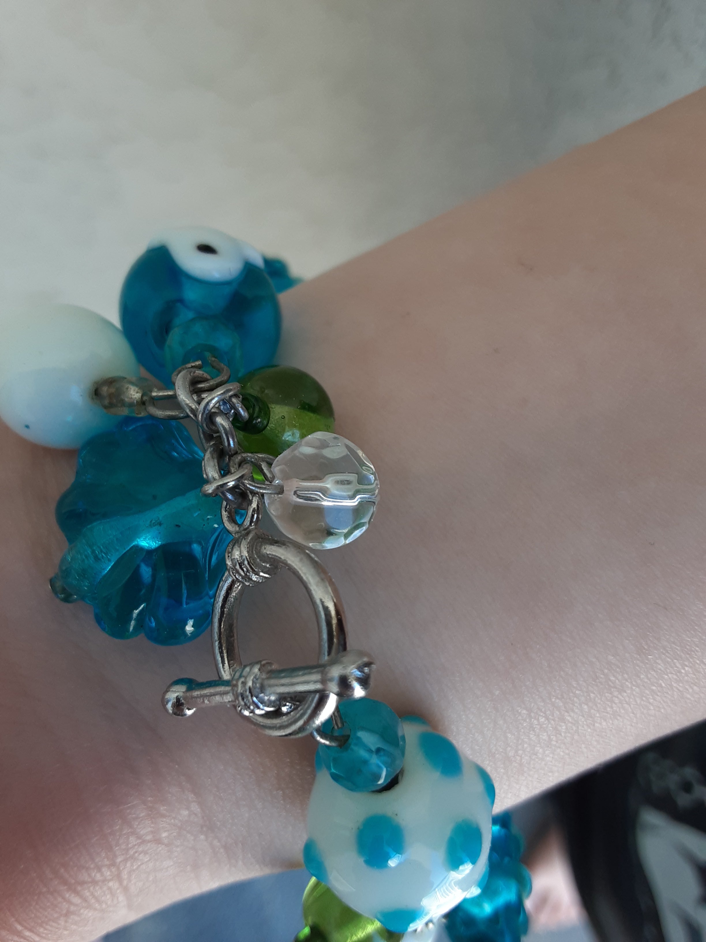 Isle of Palms Hand Crafted Glass Bead Bracelet