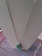 Turquoise and Silver Shell Necklace