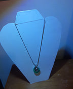 Turquoise and Silver Shell Necklace