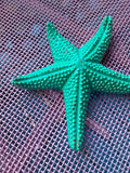 Hand Painted Aqua Starfish Ceramic